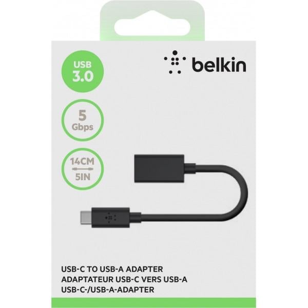 Переходник Belkin USB 3.0 CM/AM 0.14м, Black (F2CU036btBLK) - фото 4