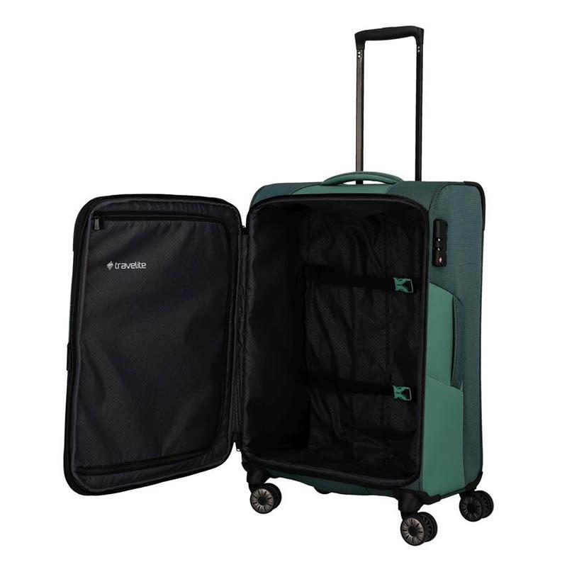 Валіза на 4 колесах Travelite Viia M 70/80 л Green (TL092848-80) - фото 6