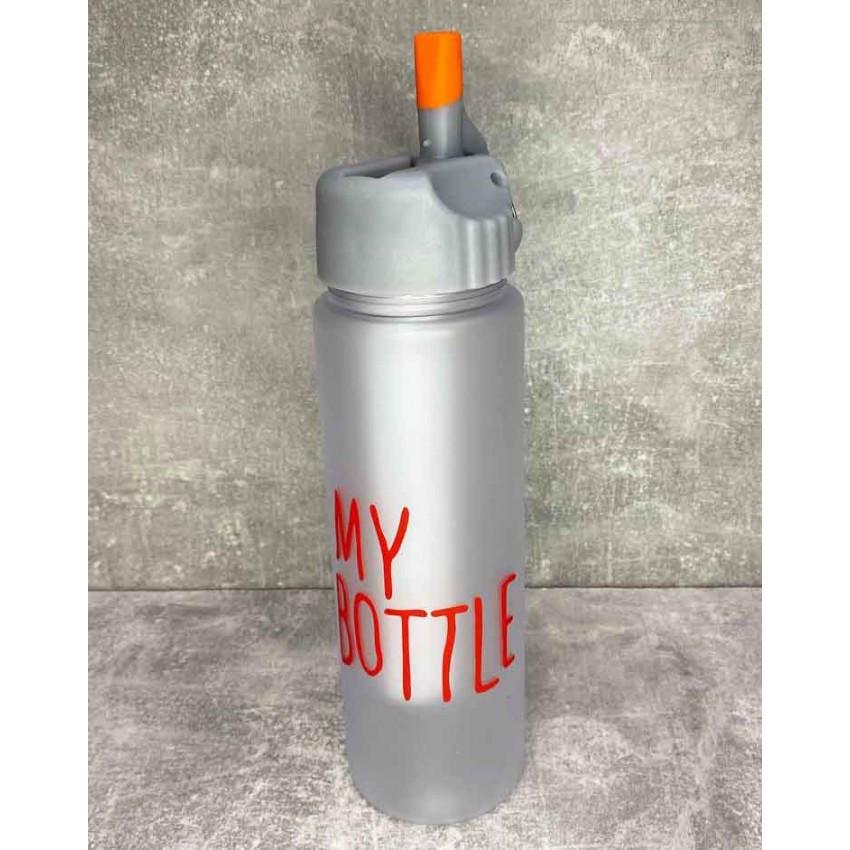 Бутылка для воды WB-380 My Bottle с отсеком для фруктов/льда с красной надписью 600 мл Прозрачный матовый (1630771328)