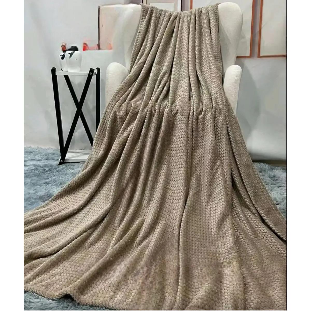 Плед Koloco Бисмарк евро 200х220 см Коричневый (38462)