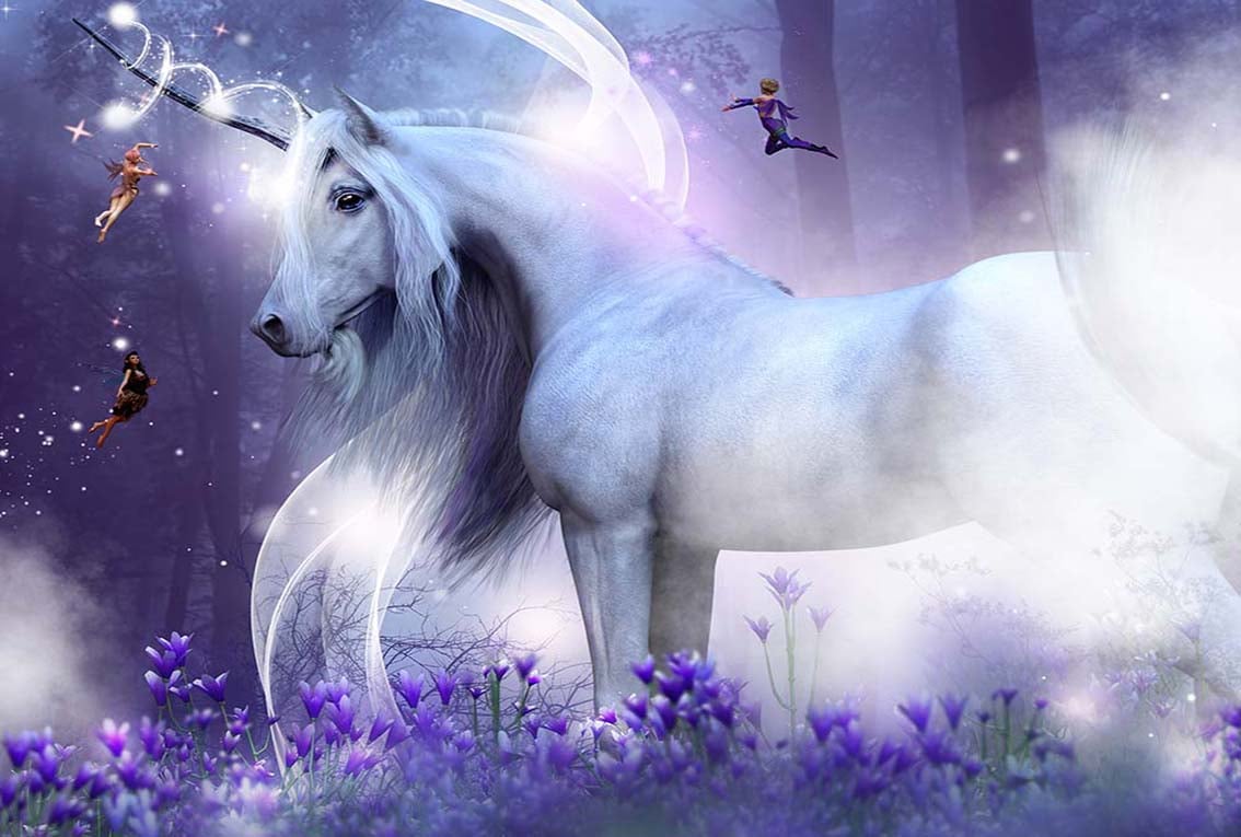Фотообои WS Wallpaper Единорог 392x270 см (31343) Фотообои WS Wallpaper Единорог 392x270 см (31343)