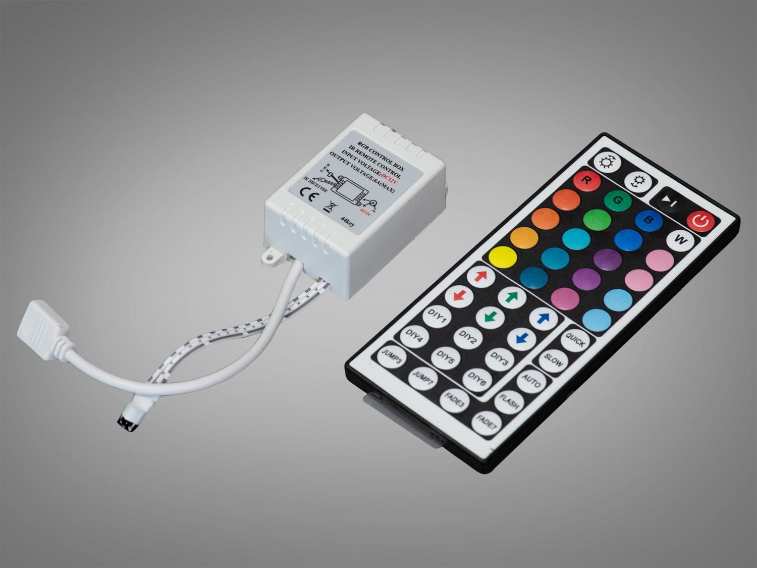 Контроллер с дистанционным управлением для RGB ленты (PC-K9-RGB-44KEY-IR)