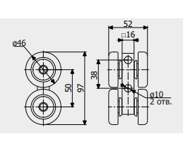 Каретка Roll Grand СВ для подвесных систем/механизмов и ворот до 300 кг (1251) - фото 2 Каретка Roll Grand СВ для подвесных систем/механизмов и ворот до 300 кг (1251) - фото 2