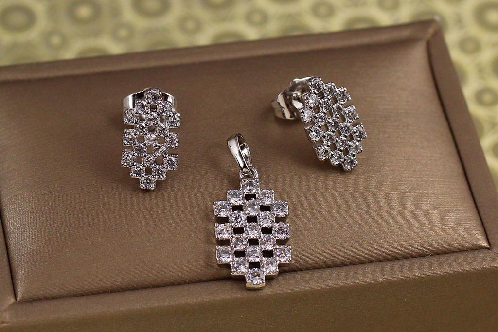 Набор Xuping Jewelry сеточка из камней Серебристый (32899047)