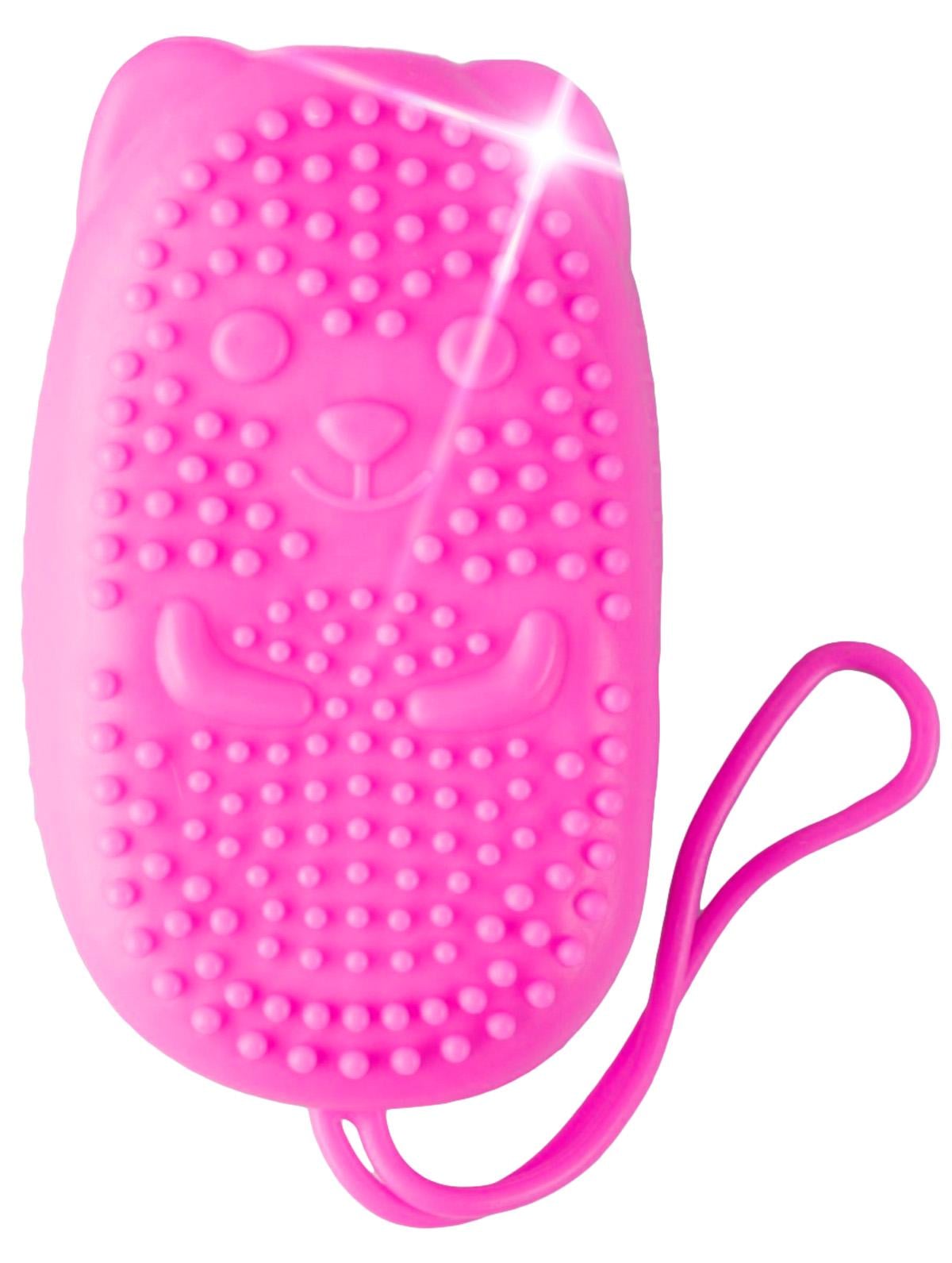 Мочалка для пилинга и целлюлита BRS двусторонняя силиконовая Pink (449951822)