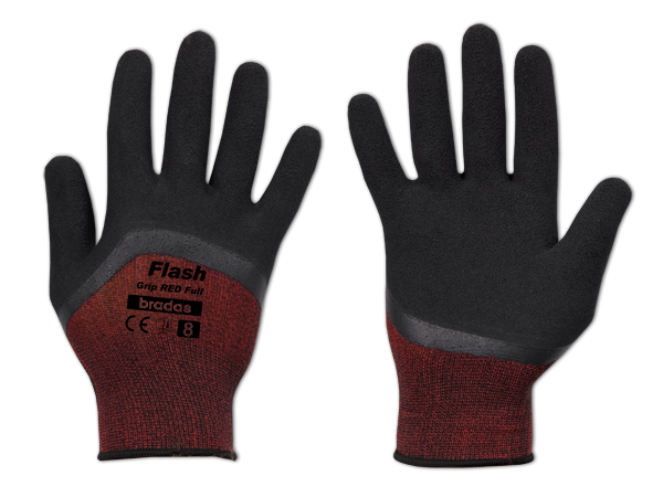 Перчатки защитные Bradas FLASH GRIP FULL латекс р. 8 Red (2382833902)