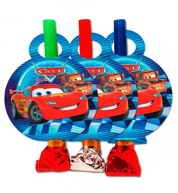 Дудки язычки Тачки 6 шт. 13 см