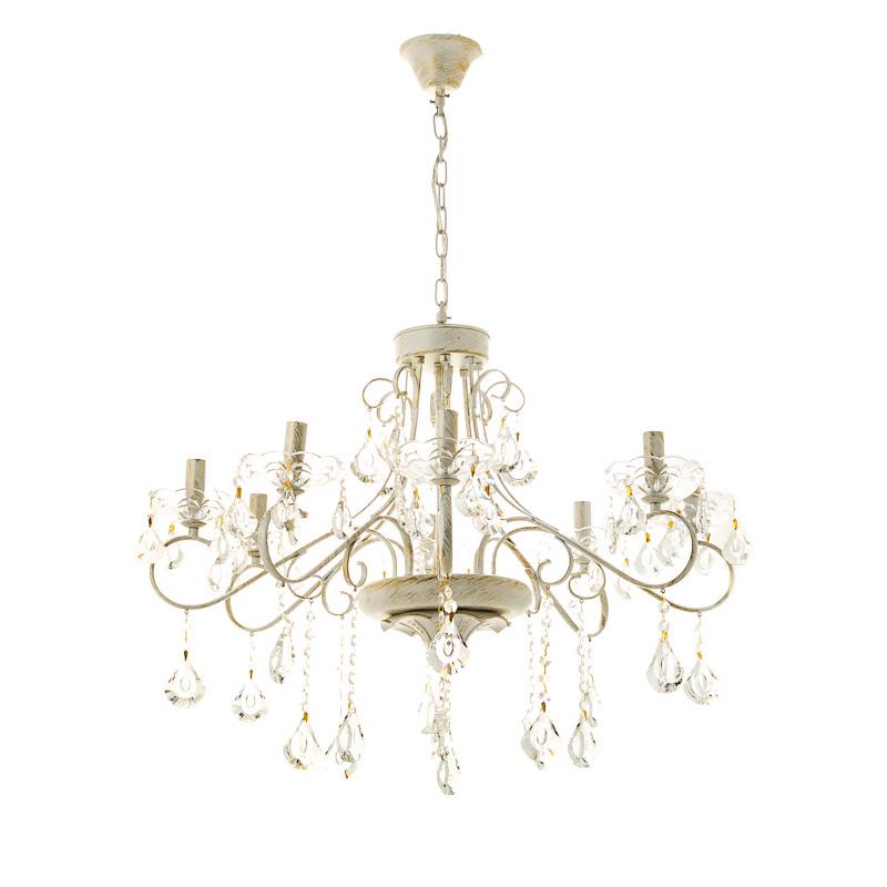 Люстра подвесная Light House ES-15891/8 на восемь ламп Свечи Белая