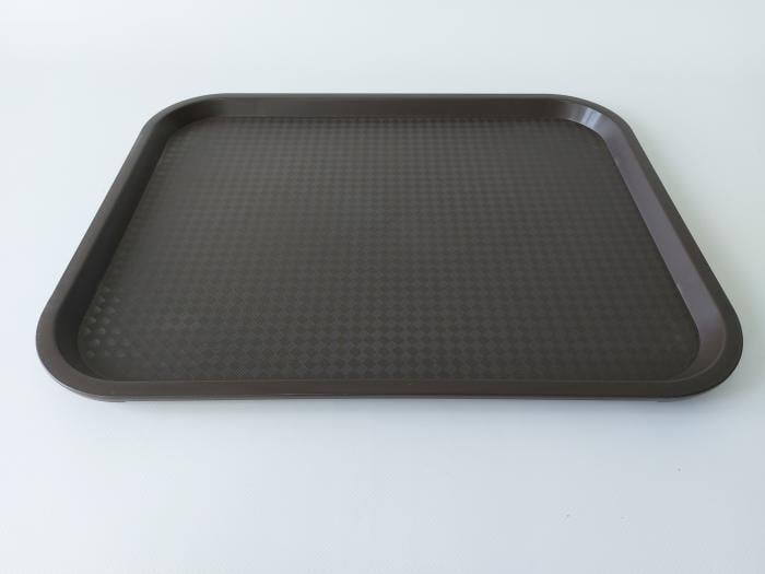 Поднос пластиковый прямоугольный для столовой 45,5х36/41,5х32х2 см (18103) - фото 2