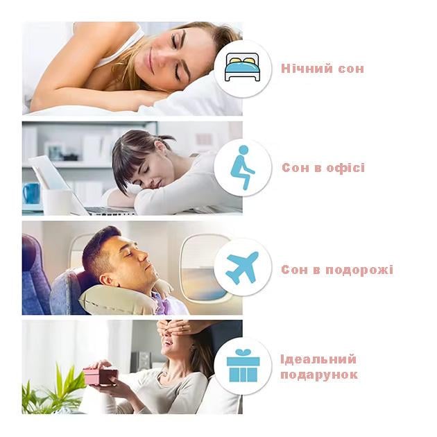 Маска для сну та відпочинку 3D жіноча з ефектом пам'яті на очі з дихаючої тканини Рожевий - фото 9