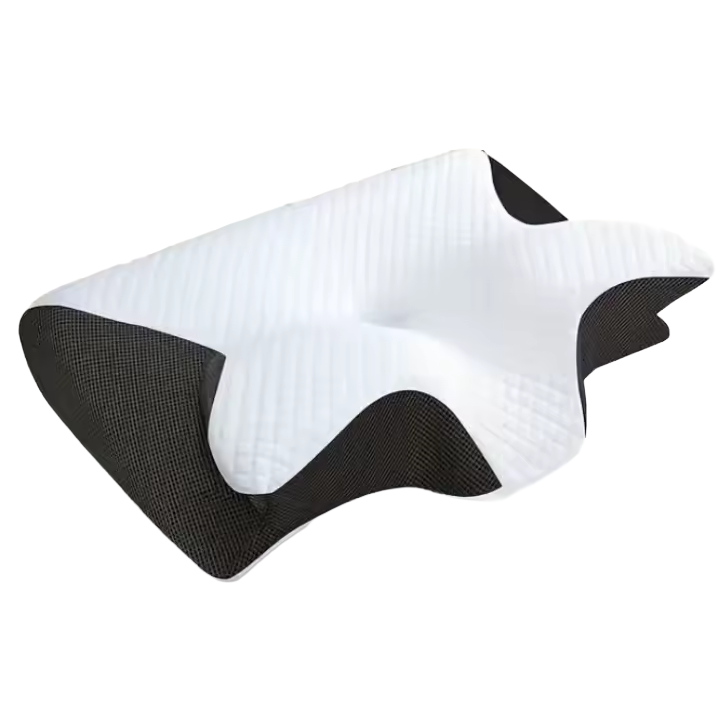 Подушка ергономічна для сну RIAS CPB-butterfly з підтримкою шиї 62x37x12 см White-Black (3_08615)