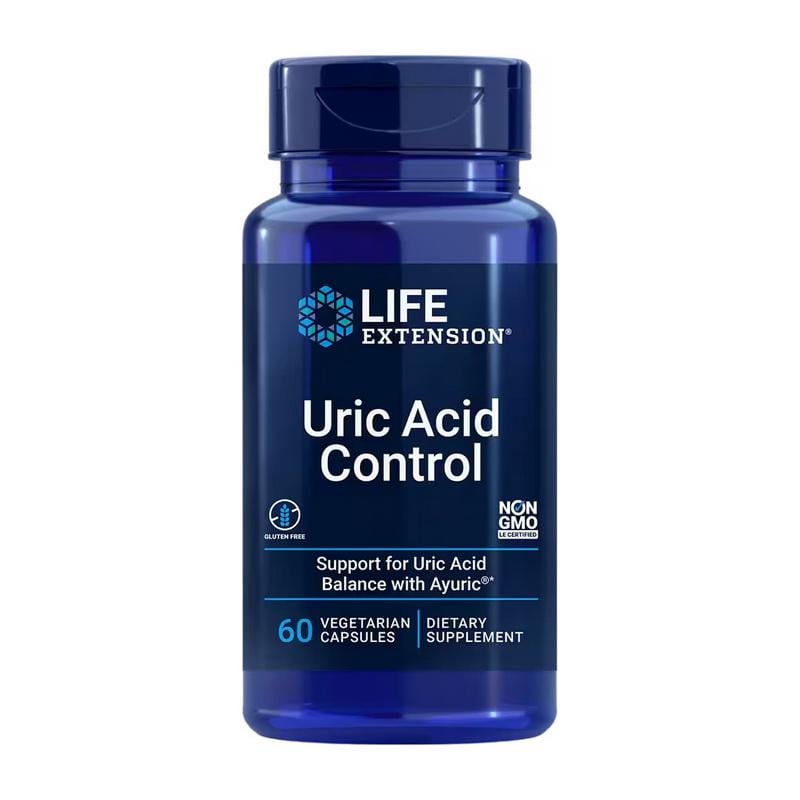 Терминал экстракт Life Extension Uric Acid Control 500 мг Ayuric 15% таннинов 60 вер. капс.