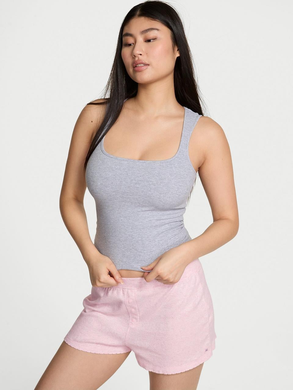 Шорти жіночі Victoria's Secret Pointelle Boxer Shorts XS Рожевий (3026364836)