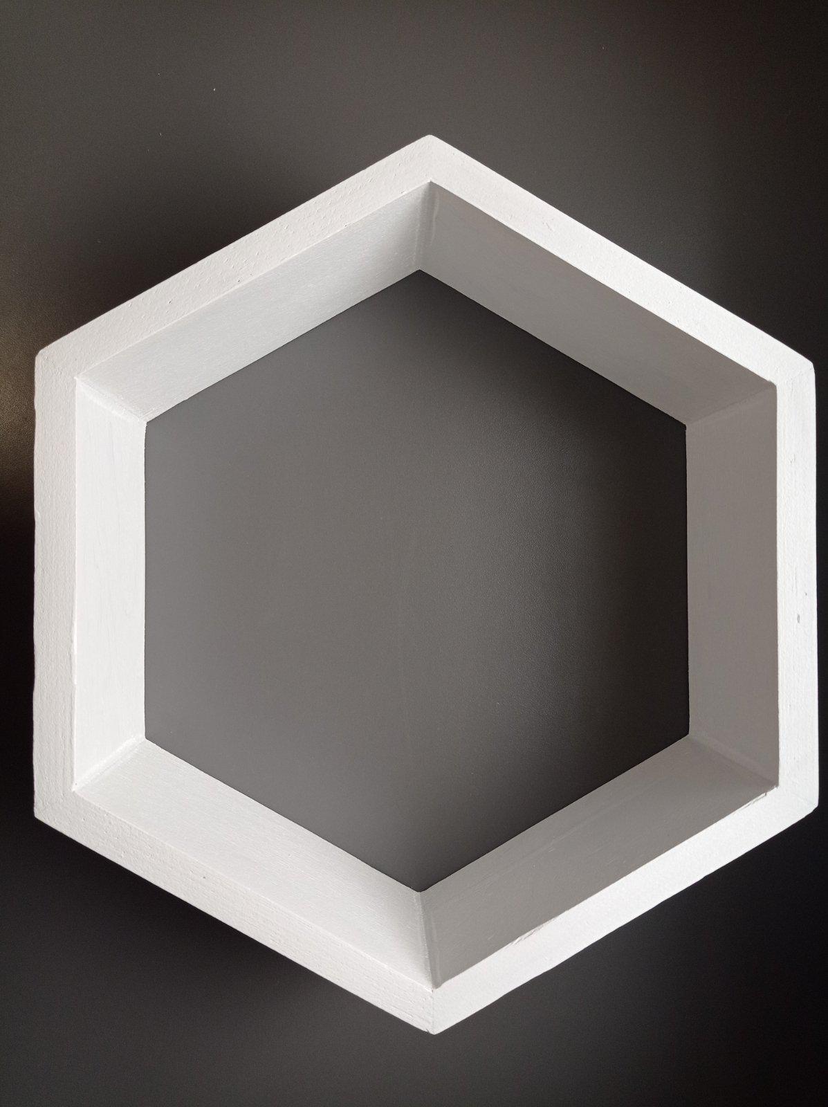 Полиця настінна у вигляді стільника з кріпленням Білий (514de45b)