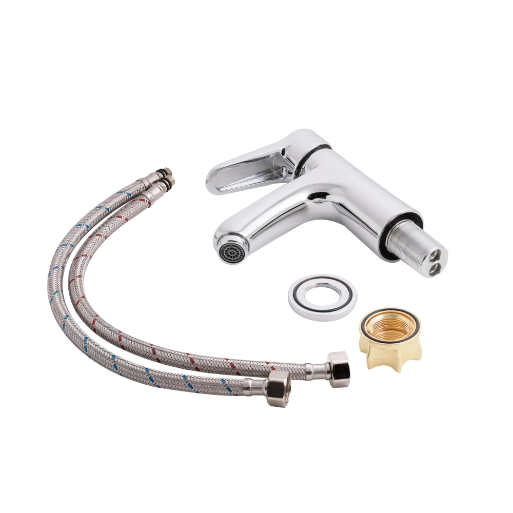 Смеситель для раковины Nicole с хромированным сифоном (21880) - фото 5