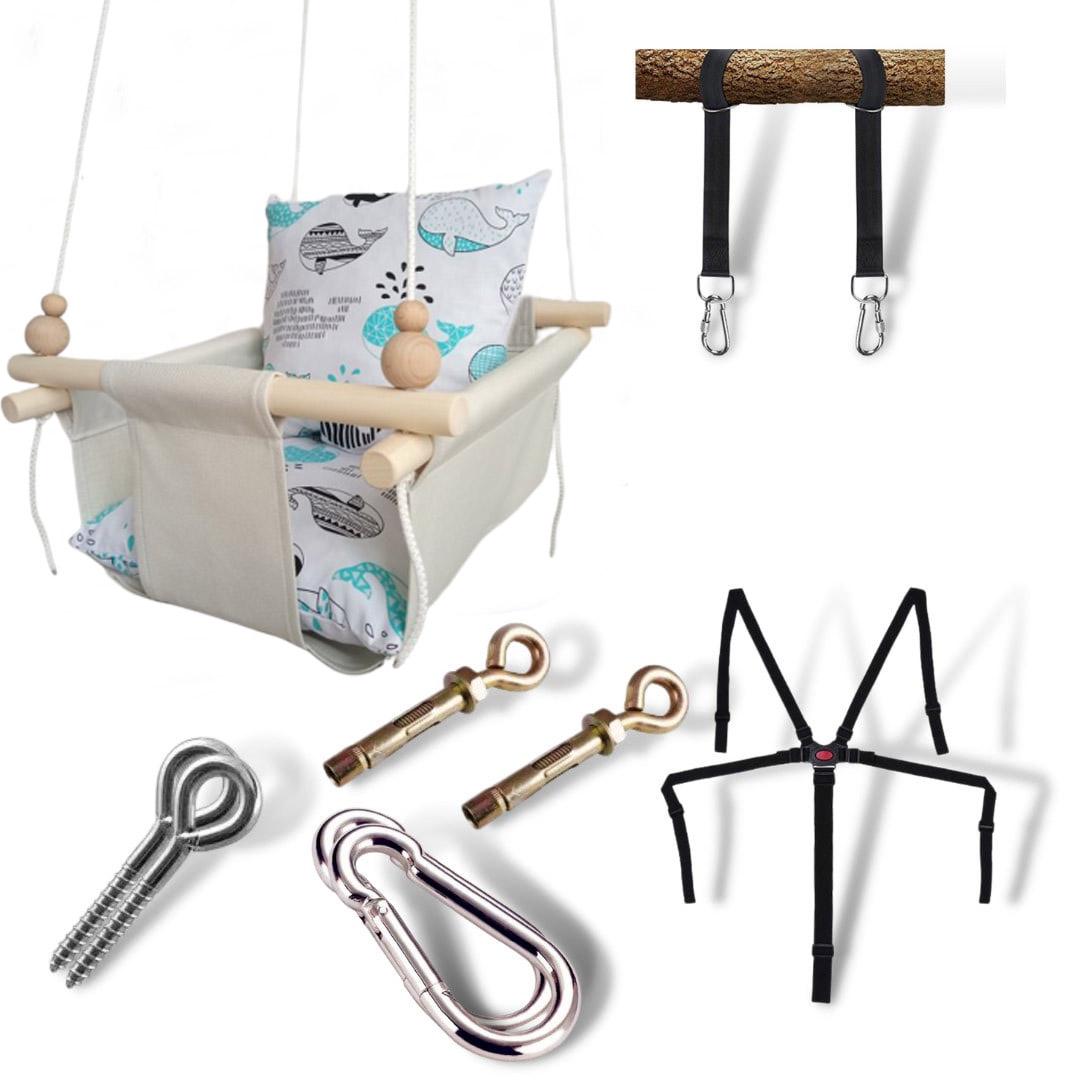 Дитяча гойдалка Infancy Блакитний Кит Молочний (9676854)