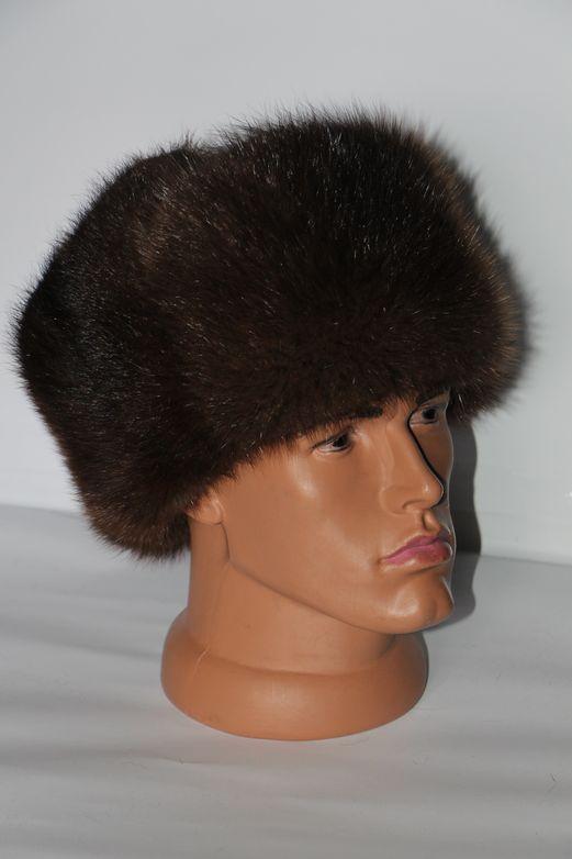 Шапка из меха мужская ондатры Коричневый (29004)