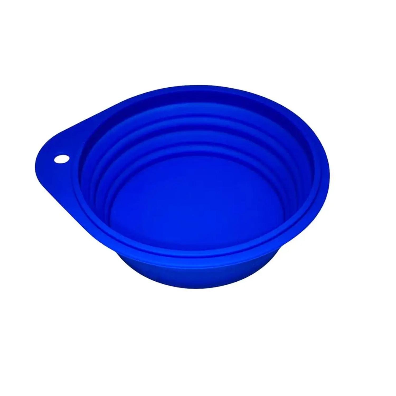 Миска для кошек и собак складная силиконовая Синий (87156)