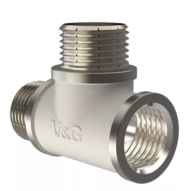 Тройник V&G VALOGIN VG-202601 латунь наружная-внутренняя-наружная 1/2" (156559)