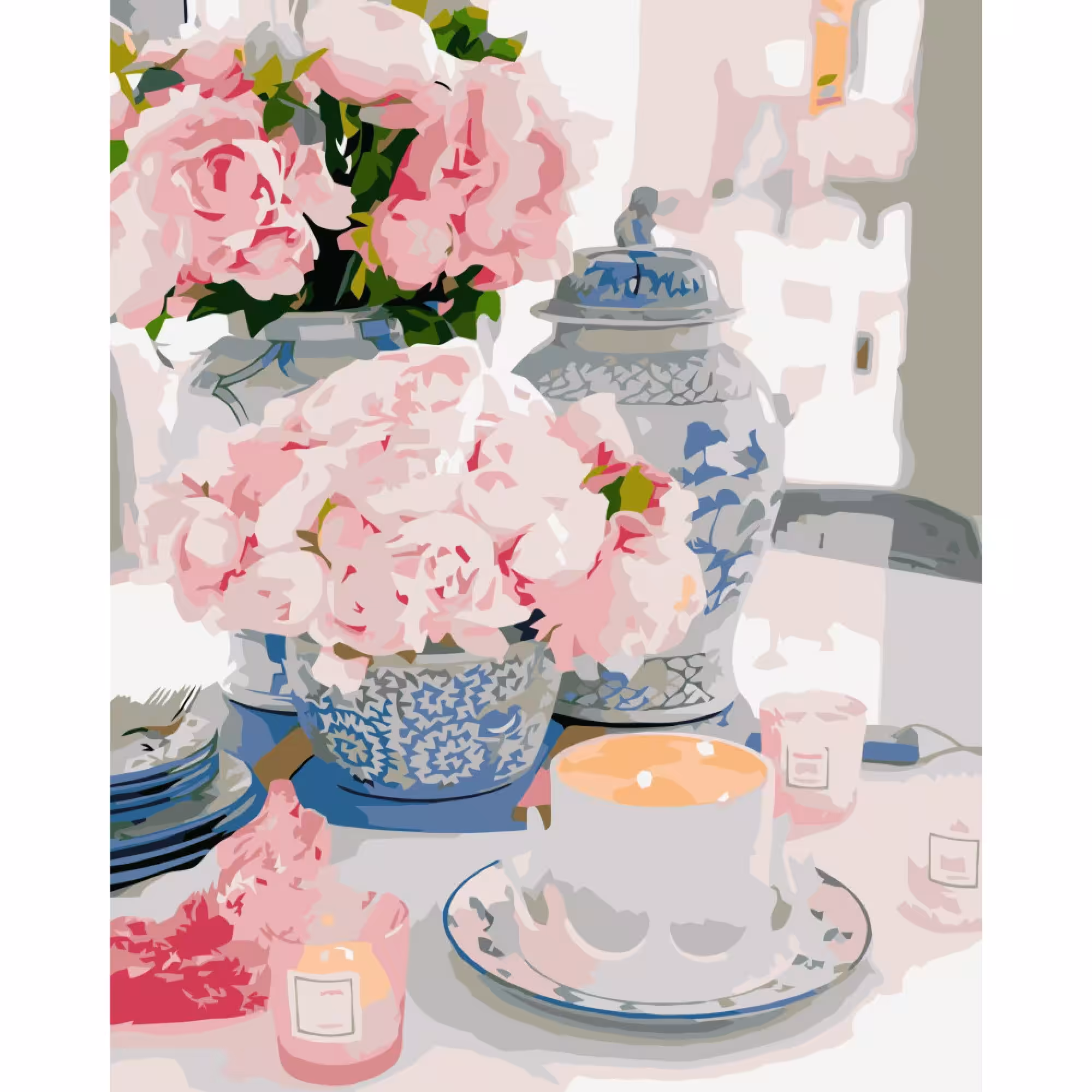 Картина по номерам Strateg Удивительное утро 40x50 см без коробки (SR-VA-3399)