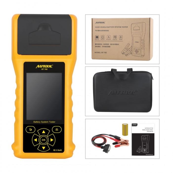 Тестер АКБ/генератора/стартера Autool BT760 - фото 3