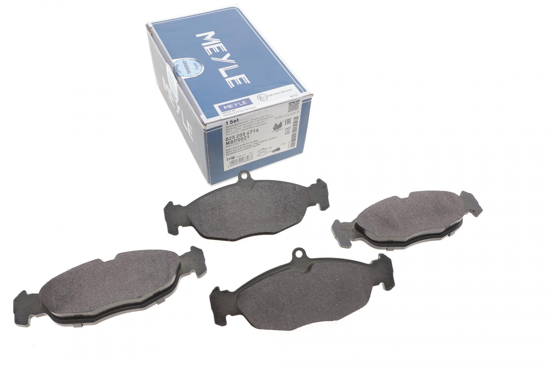 Колодки тормозные передние Meyle для Opel Combo 94-01/Daewoo Lanos 97- (025 205 4716)