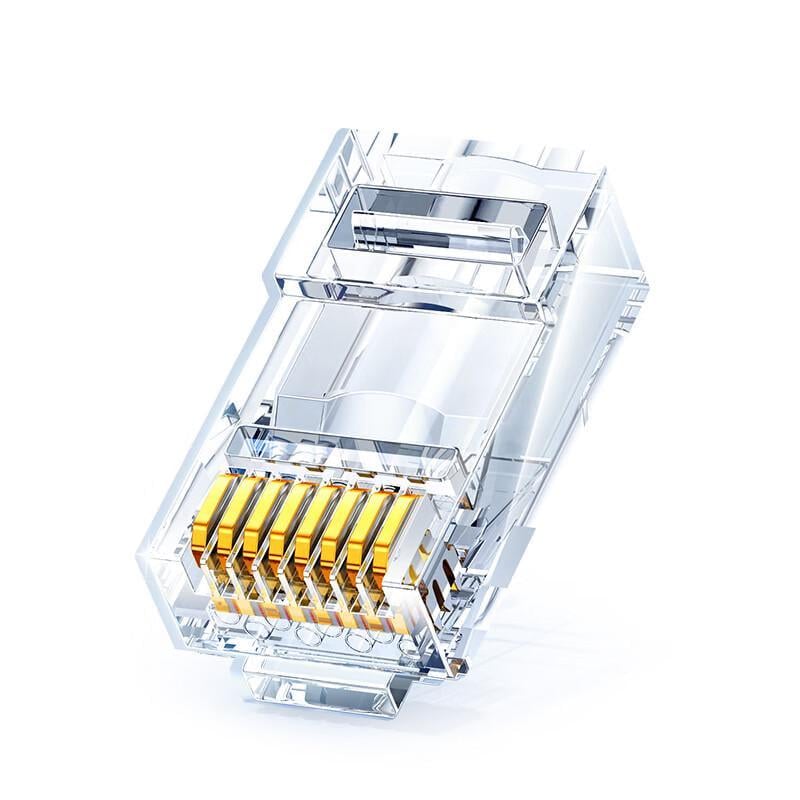 Конектор RJ45 наскрізний UGREEN NW171 Cat 6 UTP 10 шт. Прозорий (45557)