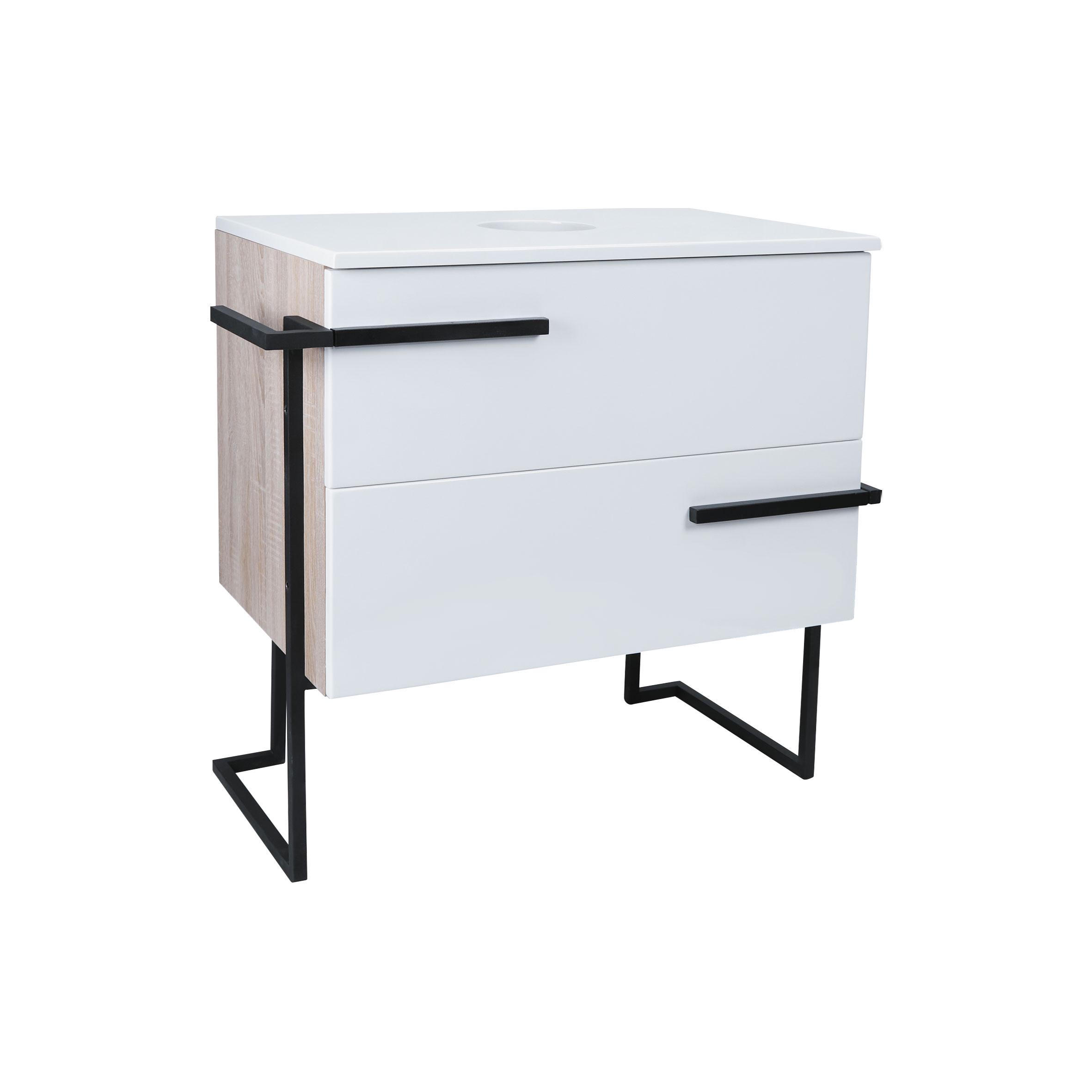 Тумба напольная Qtap Taurus 600х616х437 мм oak со столешницей White/Whitish (QT2480TNT603WWO)