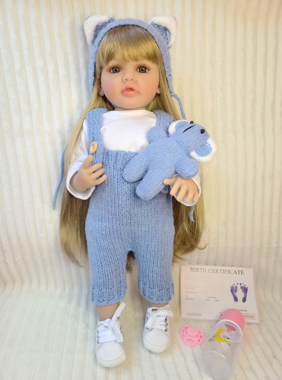 Кукла Reborn Олеся винил-силиконовая с соской/бутылочкой/игрушкой 55 см (1675789146) - фото 8 Кукла Reborn Олеся винил-силиконовая с соской/бутылочкой/игрушкой 55 см (1675789146) - фото 8