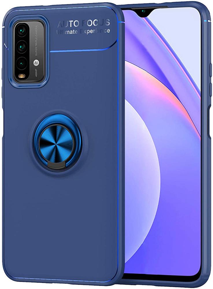 Чехол с кольцом Auto Focus для Xiaomi Redmi 9T Blue (20982-28)