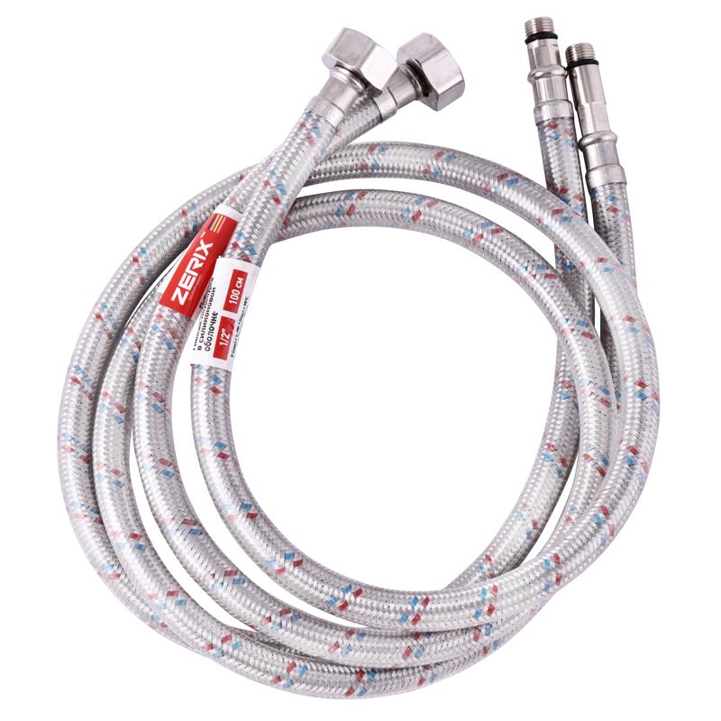 ᐉ Шланг для підключення змішувача Zerix ZX3032 100 см M10 LONG x1