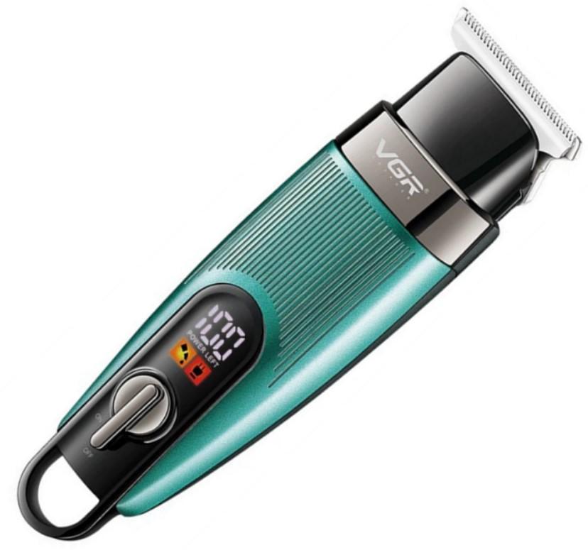 Машинка для стрижки акумуляторна VGR V-975 5 Вт з 4 насадками Блакитний (2390000045)