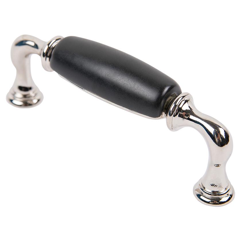 Мебельная ручка Bosetti Marella CL 15136.96 Никель полированный/Черный матовый (69017)