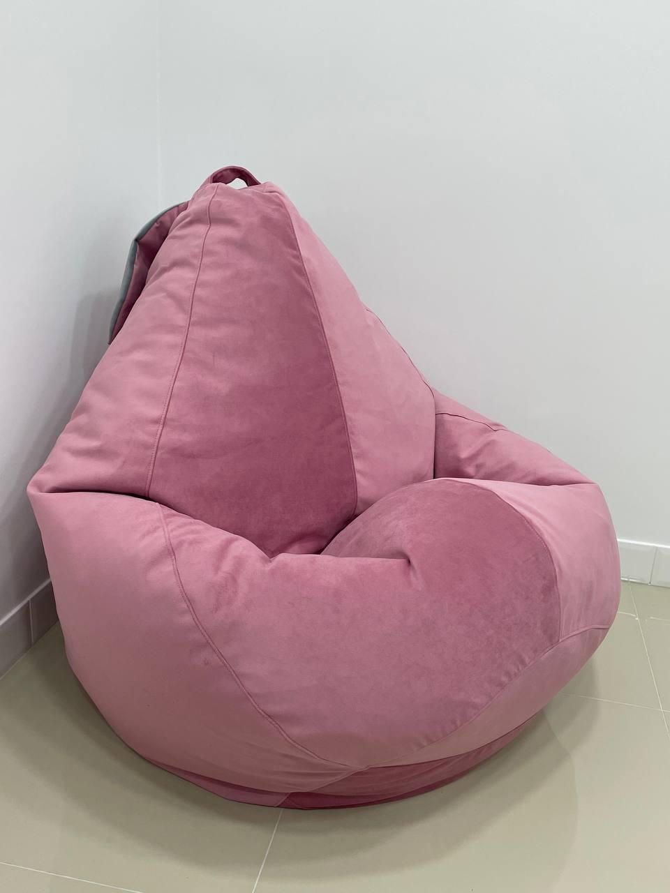 Бескаркасное кресло-мешок SkyPuff MEGA Груша Зайчик Багира 11850/ушка 11825 XXXL 160х120 см (1160065)