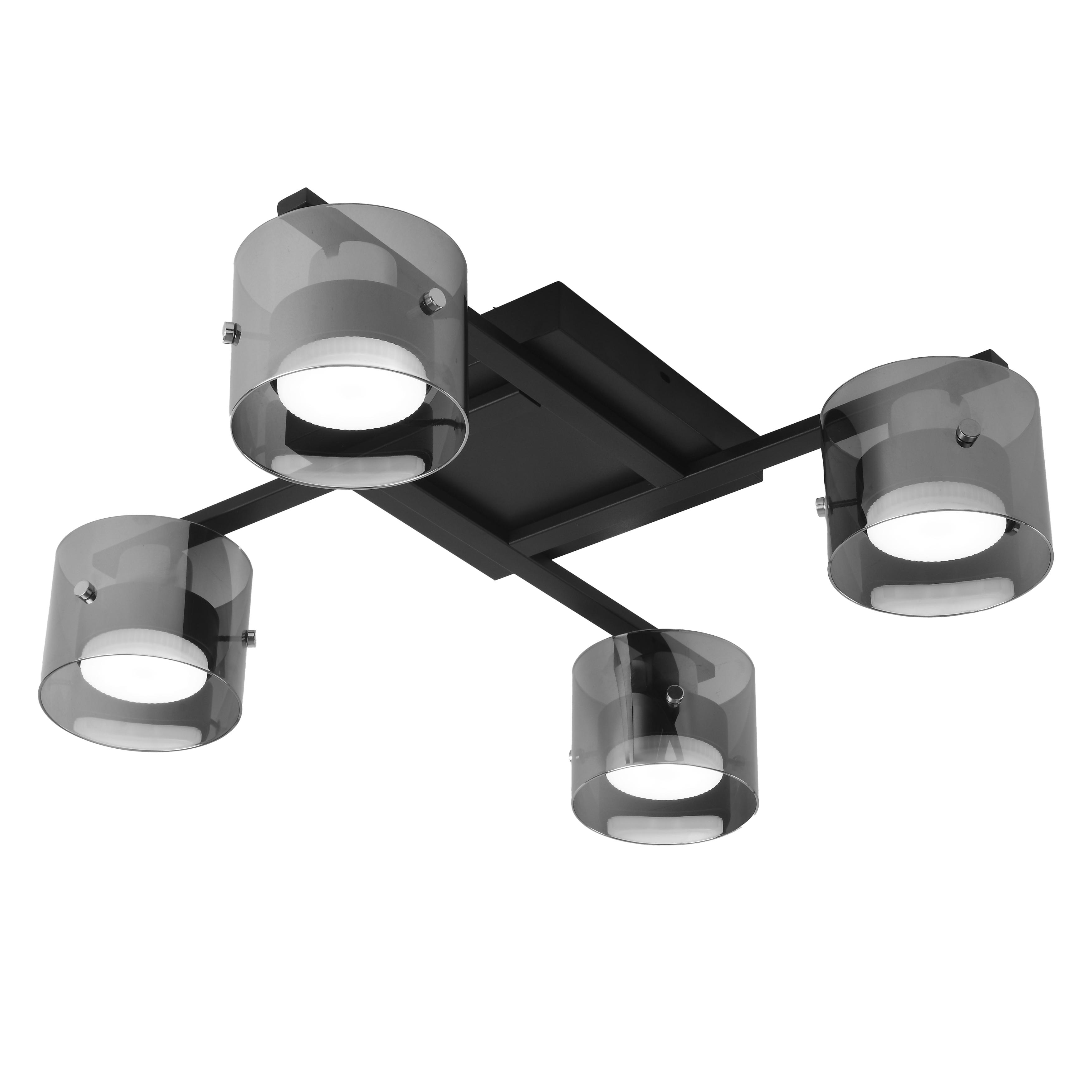 Люстра на 4 лампы ESLLSE OPAL GX53 580x580x150 мм Черный/Хром (10656)