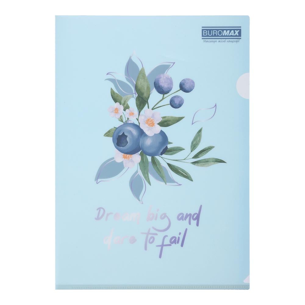Папка-уголок Buromax Blueberry Arabeski A4 полипропилен (BM.3854-52)