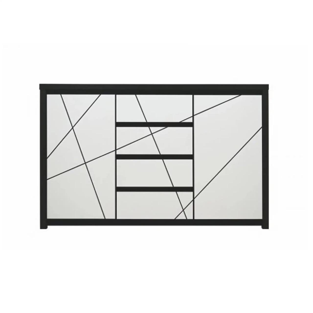 Комод в гостиную ВМК Каспиан МДФ KOM2D4S Венге магия/Белый снег (GRB-1730) Комод в гостиную ВМК Каспиан МДФ KOM2D4S Венге магия/Белый снег (GRB-1730)