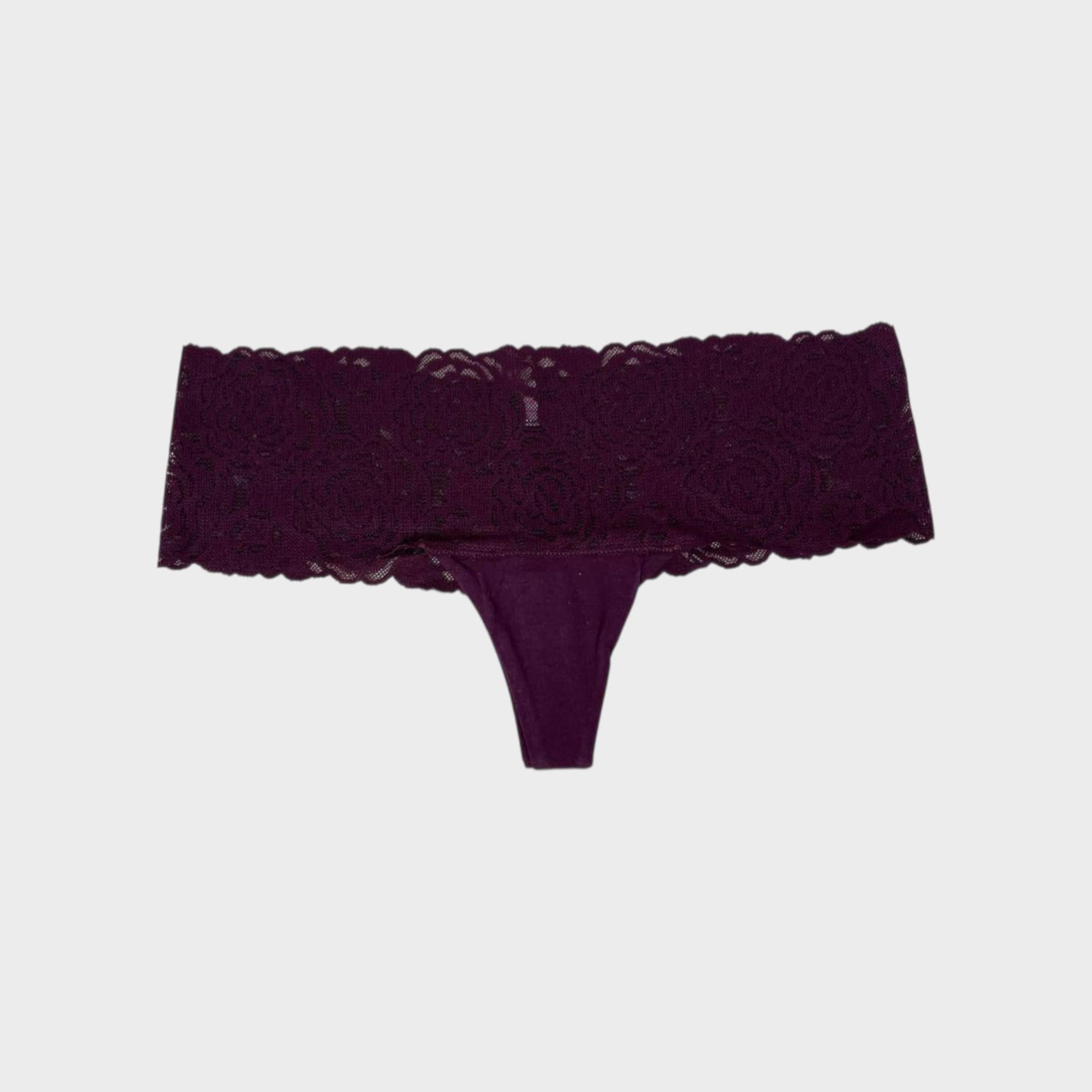 Трусики стринги Victoria's Secret PINK Panty S Бордовый (24564295)