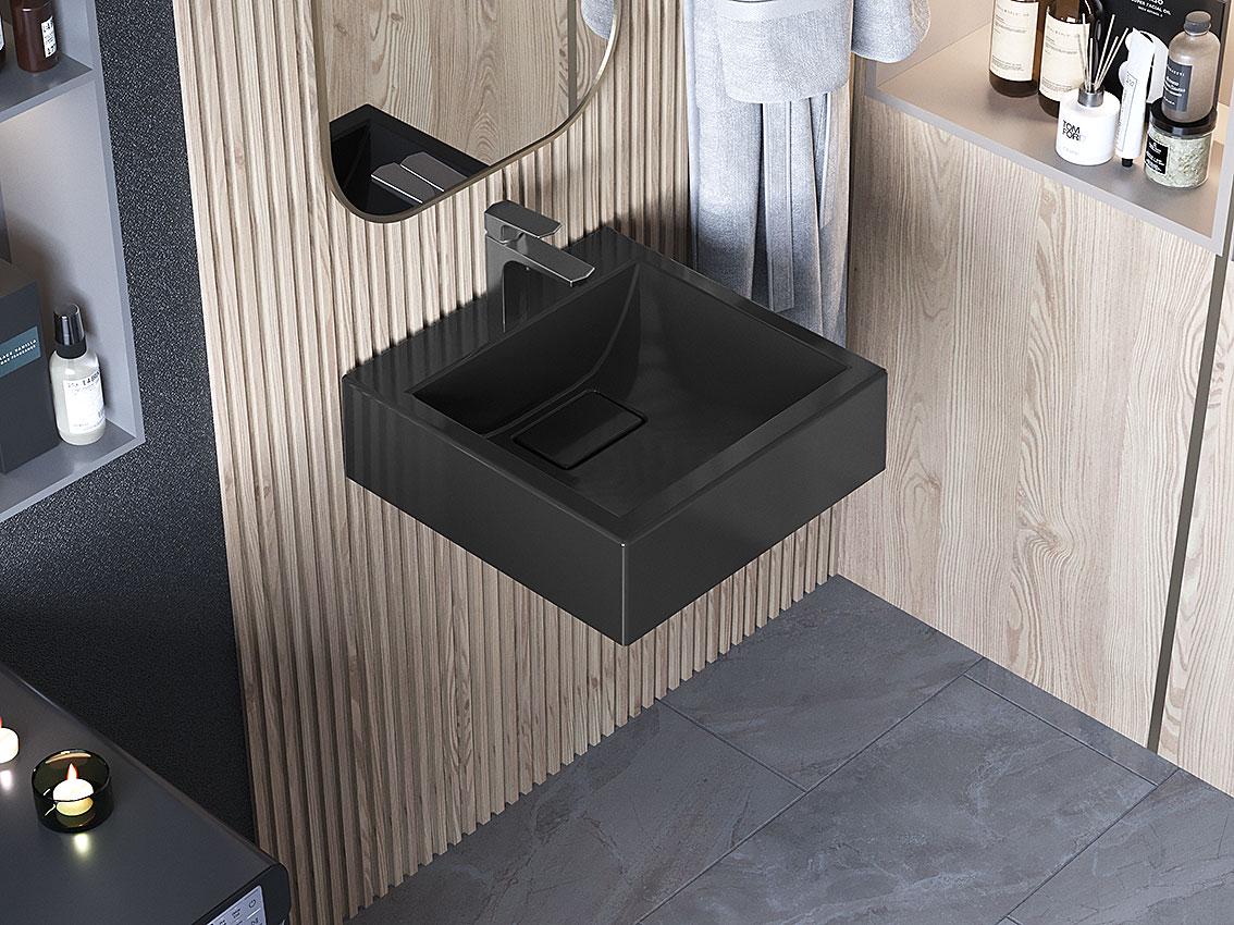 Умывальник подвесной Status Spring 40 Black (33363242)