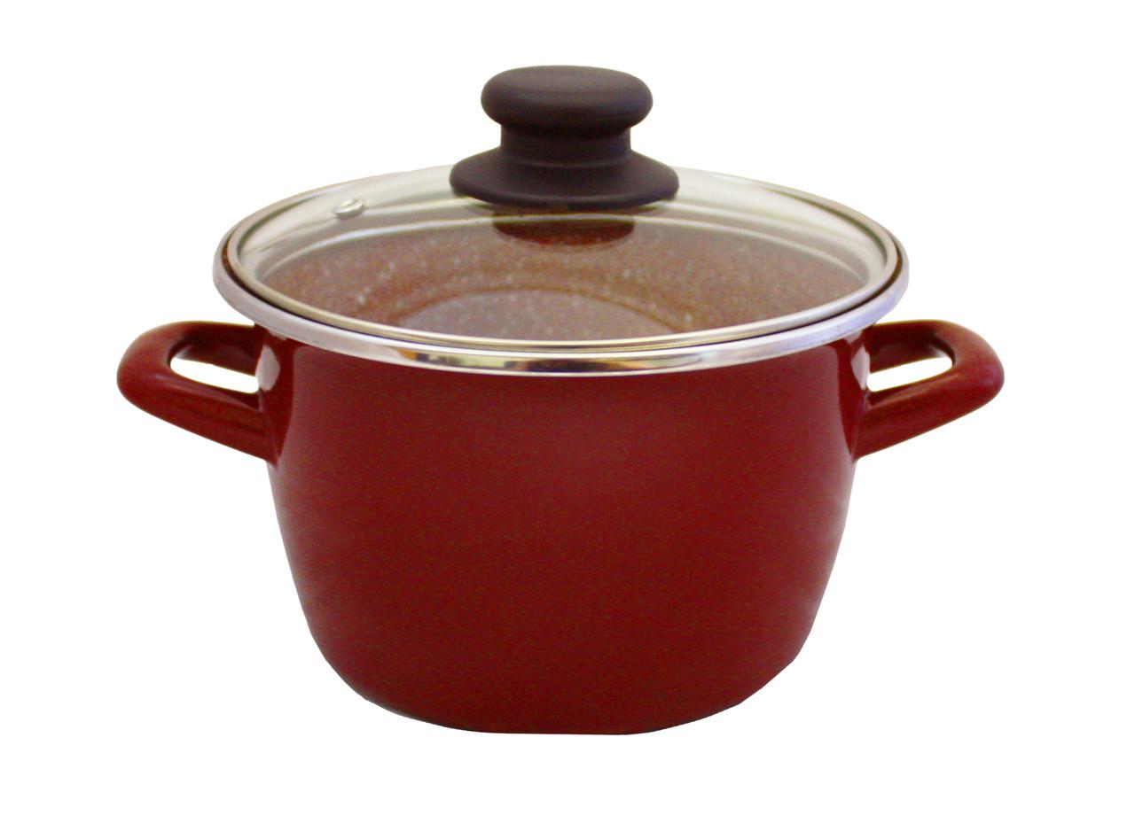 Кастрюля стальная Vitrinor Toscana Terracotta эмалированная с крышкой 24 см 4,2 л (1105730)