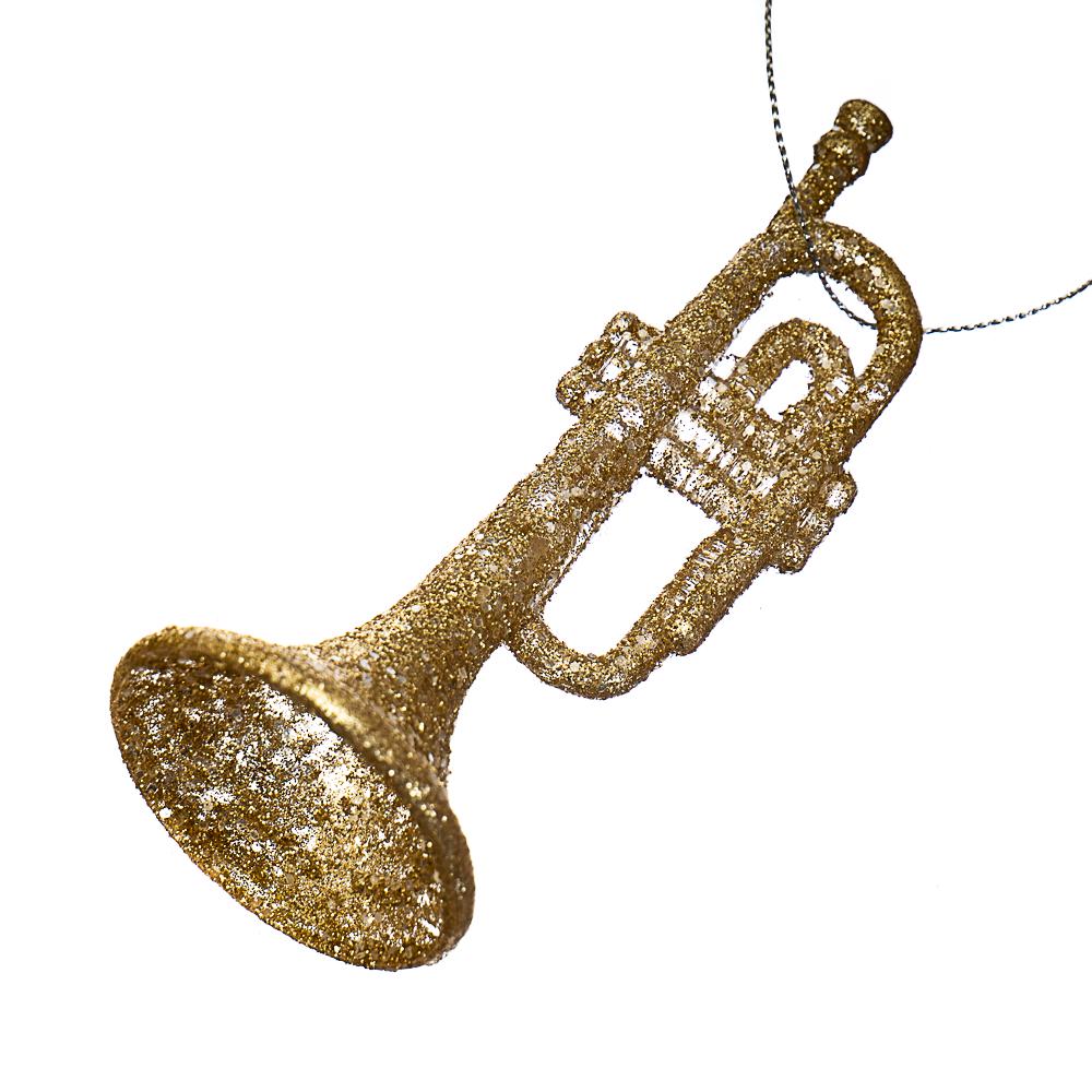 Украшение Elisey труба в блестках Серебряный (NH-106-K-95)