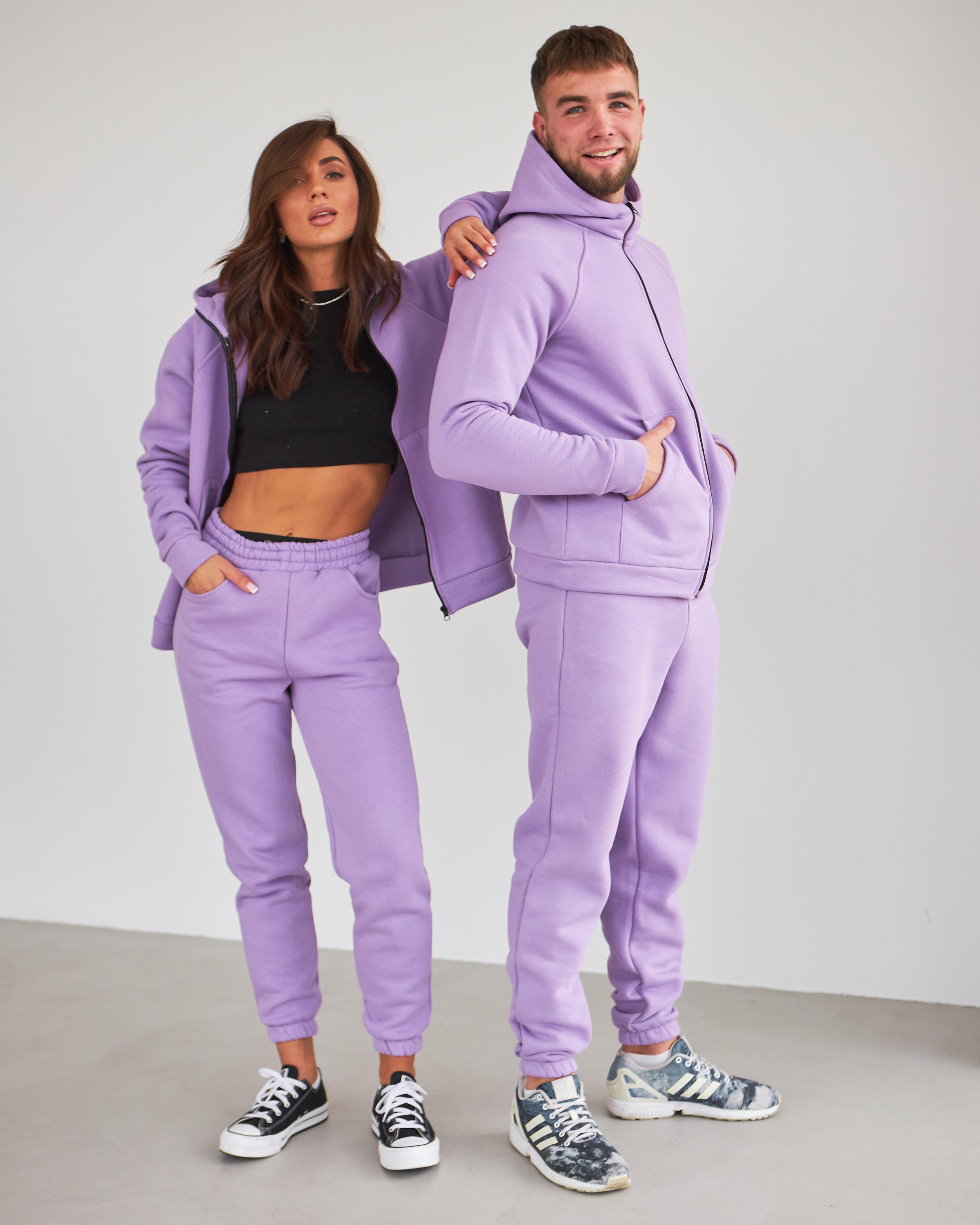 Спортивный костюм на флисе унисекс р. 50 Лаванда (14605539) - фото 4 Спортивный костюм на флисе унисекс р. 50 Лаванда (14605539) - фото 4