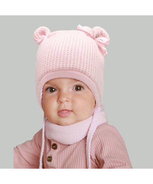 Комплект шапка и шарф детский Elf Луна р. 40 Розовый (OK001505)