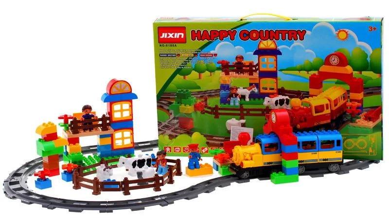 Конструктор JIXIN 6188A Железная дорога 110 деталей в коробке - фото 2 Конструктор JIXIN 6188A Железная дорога 110 деталей в коробке - фото 2