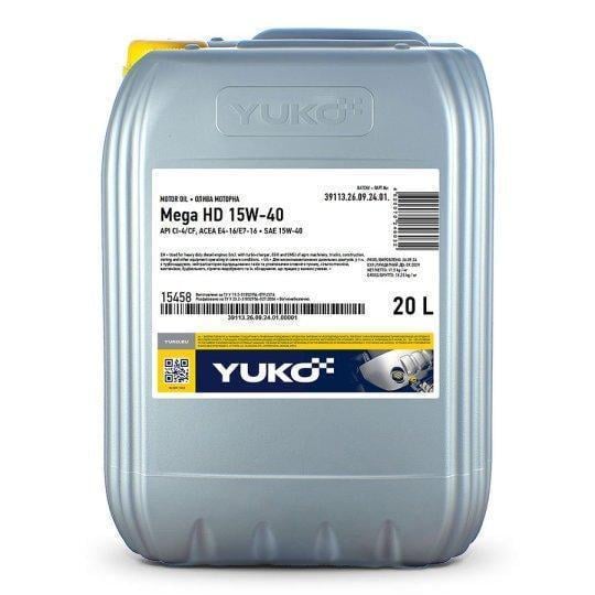 Моторное масло YUKO Mega HD 15W-40 API CI-4/CF 20 л (15458) Моторное масло YUKO Mega HD 15W-40 API CI-4/CF 20 л (15458)