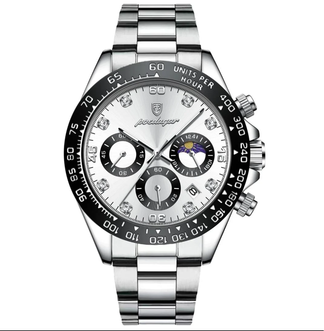 Годинник наручний чоловічий Poedagar 11,5 мм Срібний