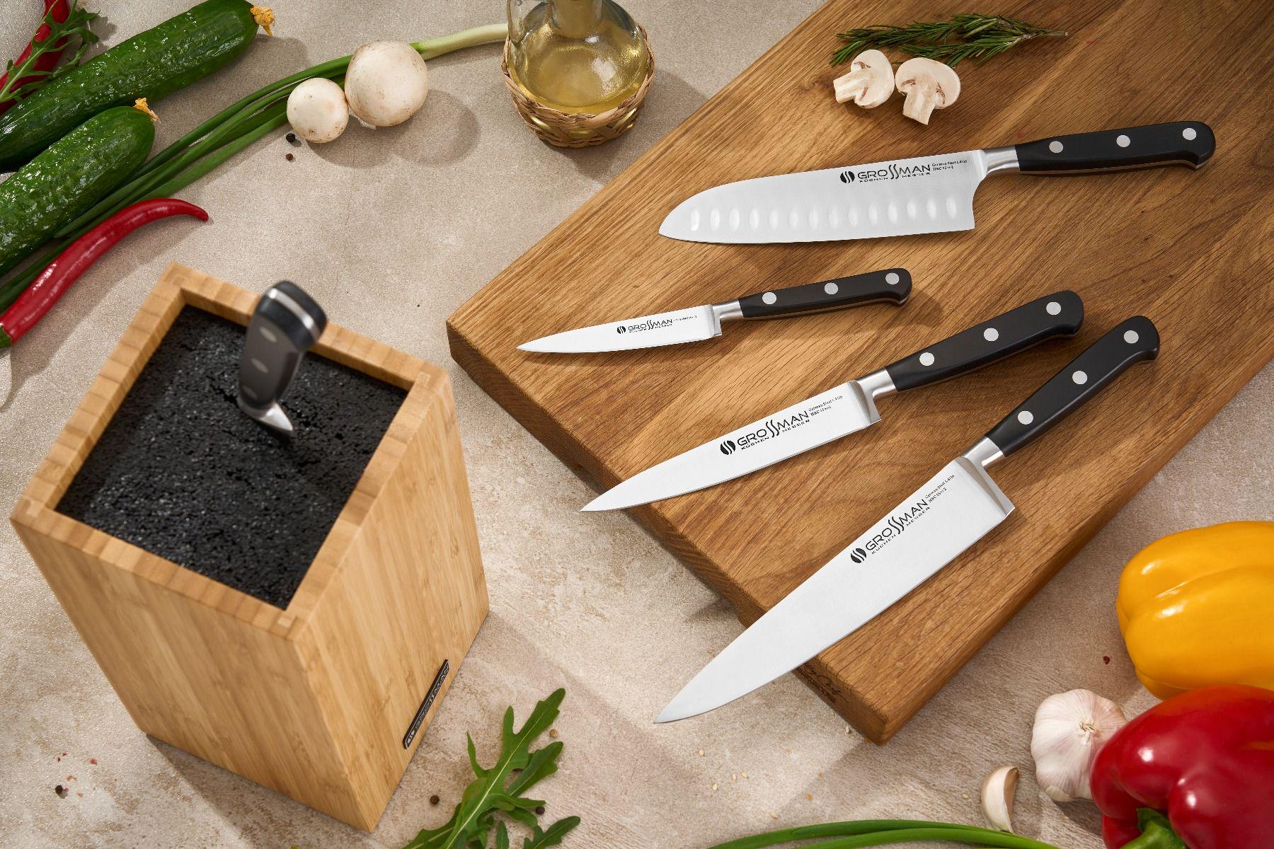 Набір кухонних ножів Grossman Elite Pro SL 4130 (26528853) - фото 5 Набір кухонних ножів Grossman Elite Pro SL 4130 (26528853) - фото 5