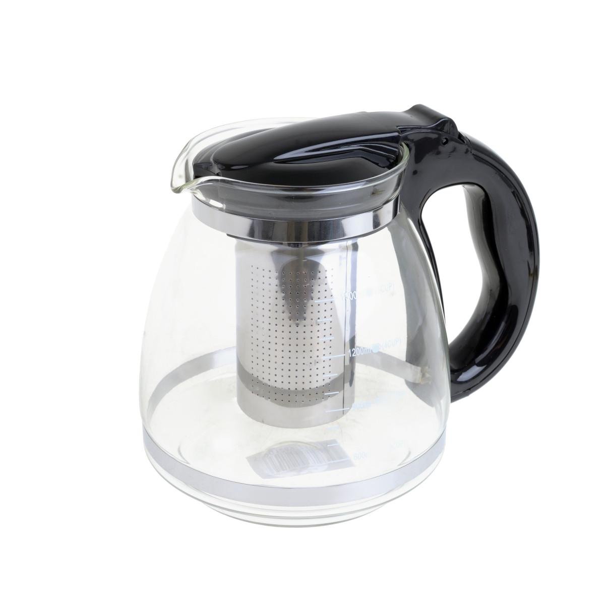 Заварник скляний з сіткою Lora NG16 1500 мл