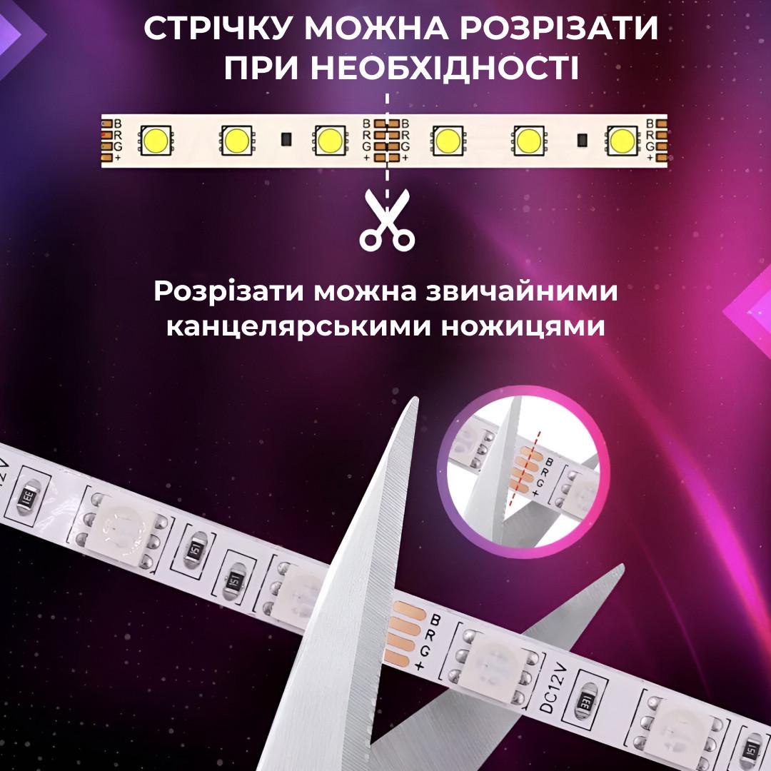 Стрічка світлодіодна з пультом GarlandoPro TVLIGHTRGB водостійка 150 LED 5 м (3060) - фото 2 Стрічка світлодіодна з пультом GarlandoPro TVLIGHTRGB водостійка 150 LED 5 м (3060) - фото 2