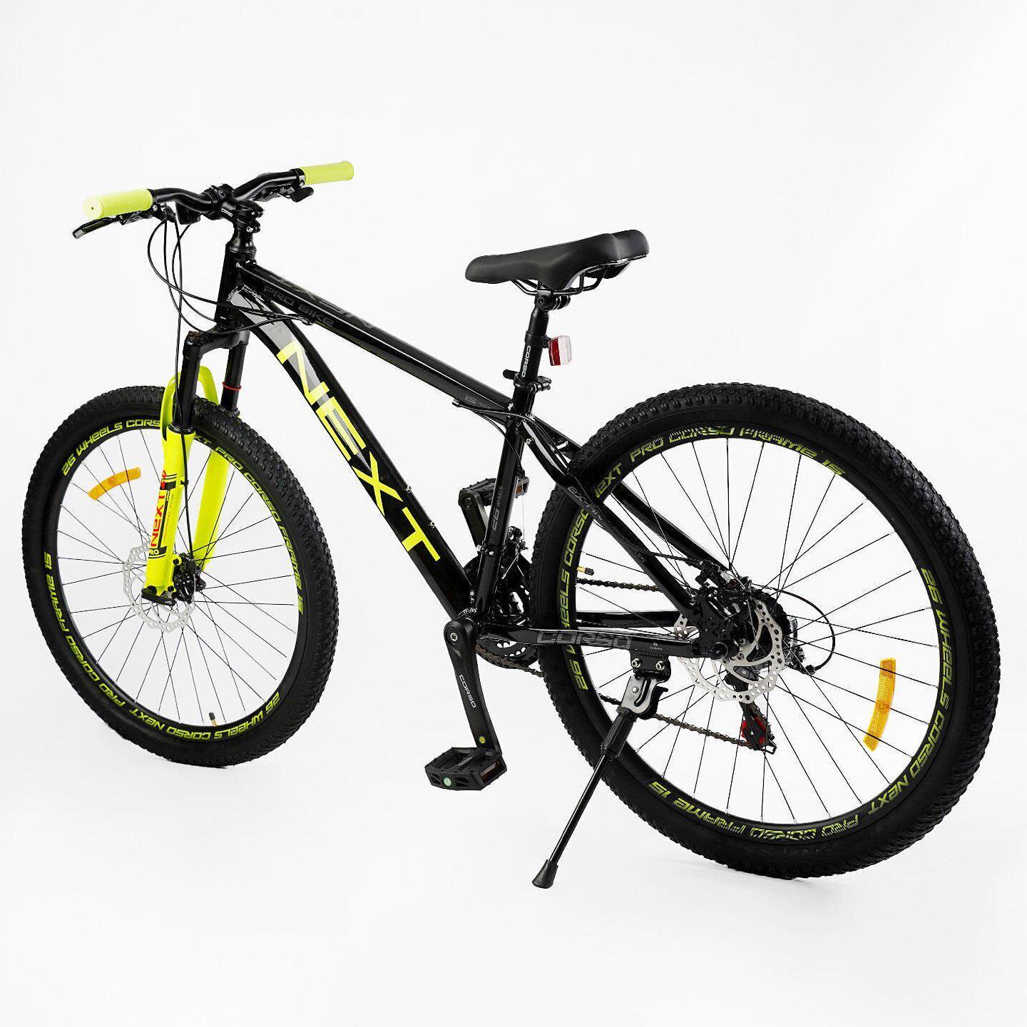 Велосипед гірський Corso Next алюмінієвий 26"/15" Чорно-жовтий (436226384) - фото 3 Велосипед гірський Corso Next алюмінієвий 26"/15" Чорно-жовтий (436226384) - фото 3